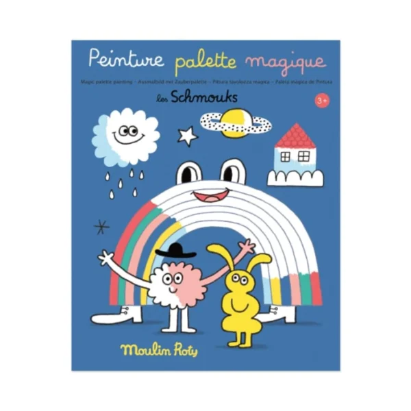 Moulin Roty 716604 Μαγική Παλέττα Ζωγραφικής με Πινέλο και νερομπογιές