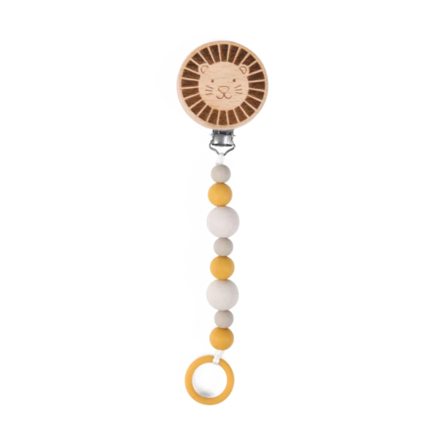 Ξύλινο Κλιπ Πίπίλας Μωρού Λιονταράκι Moulin Roty 669156